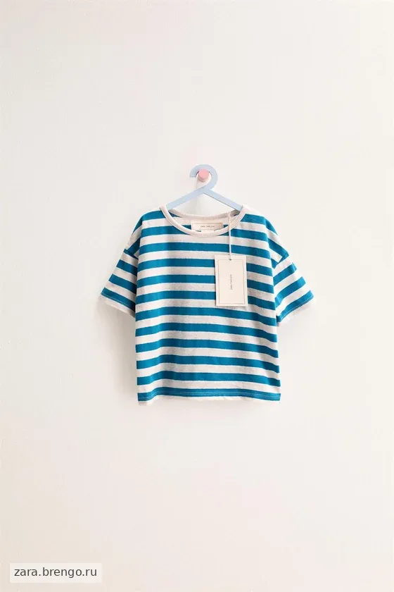 Zara «Timeless» - ФУТБОЛКА В ПОЛОСКУ ИЗ ХЛОПКА И ЛЬНА