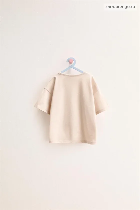 Zara «Timeless» — ОДНОТОННАЯ ФУТБОЛКА ИЗ ХЛОПКА И ЛЬНА