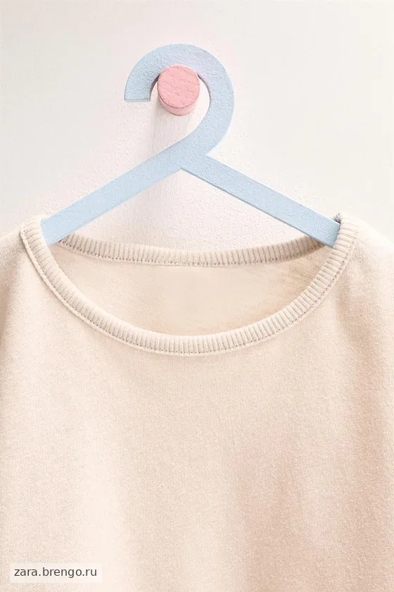 Zara «Timeless» — ОДНОТОННАЯ ФУТБОЛКА ИЗ ХЛОПКА И ЛЬНА