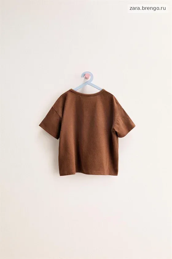 Zara «Timeless» - ОДНОТОННАЯ ФУТБОЛКА ИЗ ХЛОПКА И ЛЬНА