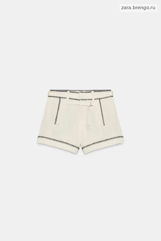 ШОРТЫ С ДЕКОРАТИВНОЙ СТРОЧКОЙ — коллекция Zara «ZW»