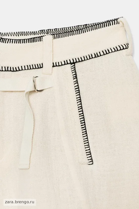 ШОРТЫ С ДЕКОРАТИВНОЙ СТРОЧКОЙ — коллекция Zara «ZW»