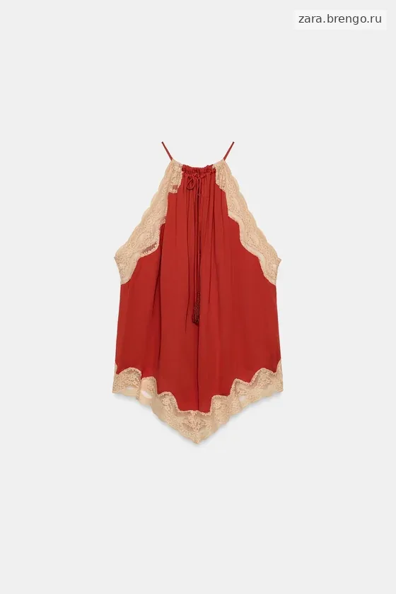 КРУЖЕВНОЙ ТОП ХАЛТЕР — коллекция Zara «ZW»