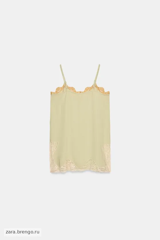 ТОП НА БРЕТЕЛЯХ С КРУЖЕВОМ — коллекция Zara «ZW»