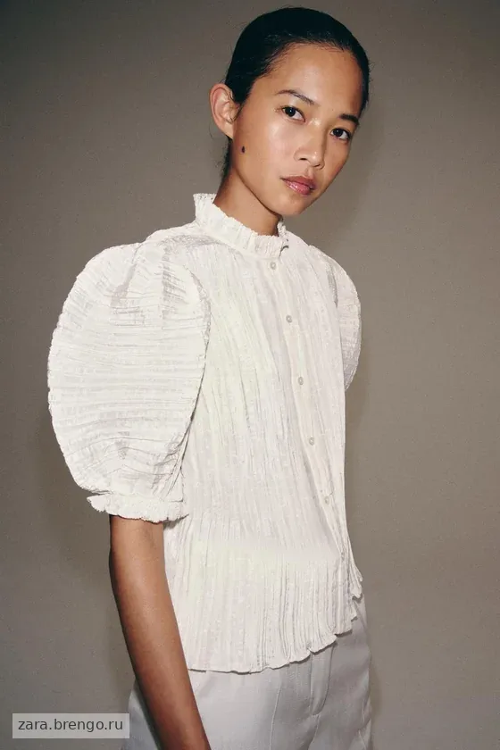 ПЛИССИРОВАННАЯ БЛУЗА коллекция Zara «ZW»