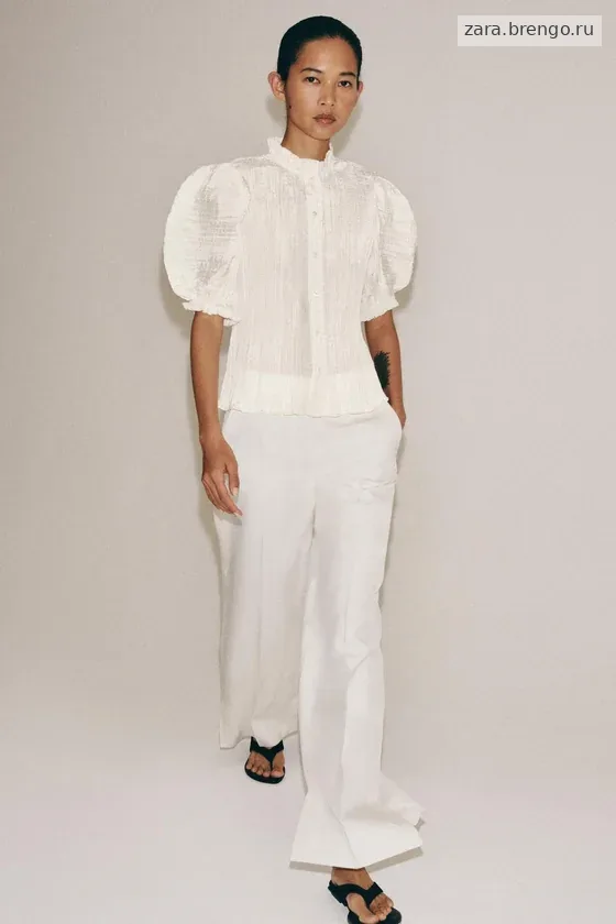 ПЛИССИРОВАННАЯ БЛУЗА коллекция Zara «ZW»