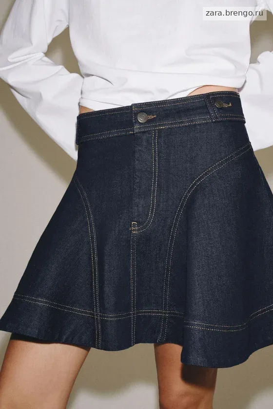КОРОТКАЯ ДЖИНСОВАЯ ЮБКА — коллекция Zara «ZW»