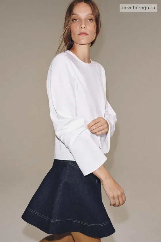 КОРОТКАЯ ДЖИНСОВАЯ ЮБКА — коллекция Zara «ZW»