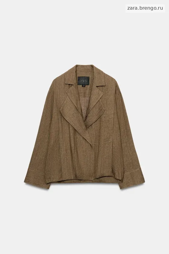 БОМБЕР ИЗ ЛЬНА С КАРМАНОМ — коллекция Zara «ZW»