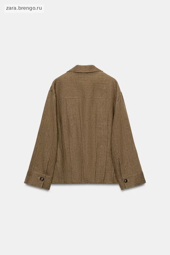 БОМБЕР ИЗ ЛЬНА С КАРМАНОМ — коллекция Zara «ZW»
