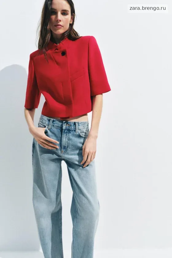 УКОРОЧЕННЫЙ БЛЕЙЗЕР С КОРОТКИМИ РУКАВАМИ — коллекция Zara «ZW»