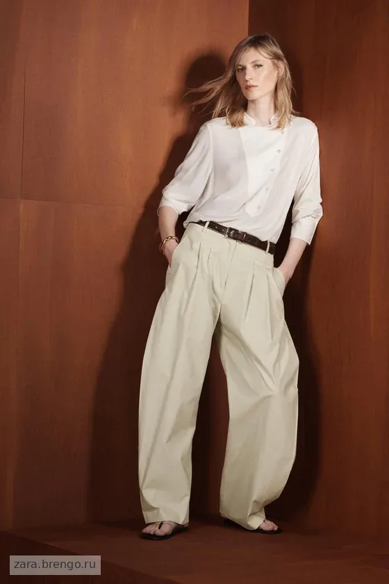 РУБАШКА СВОБОДНОГО КРОЯ С КОКЕТКОЙ — коллекция Zara «ZW»