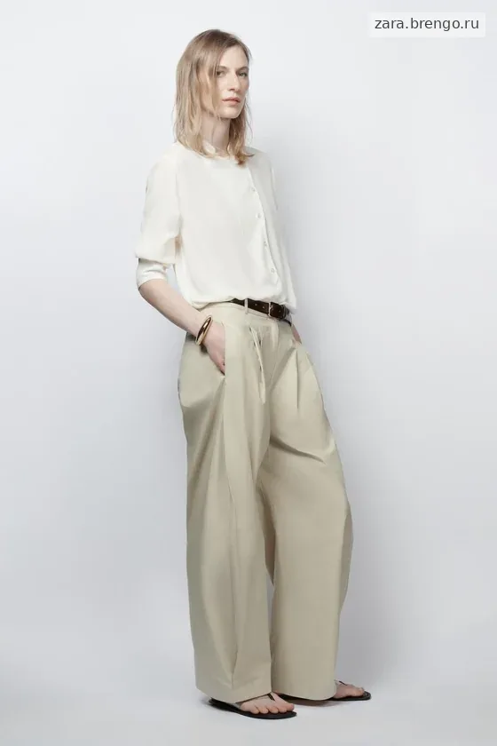 РУБАШКА СВОБОДНОГО КРОЯ С КОКЕТКОЙ — коллекция Zara «ZW»