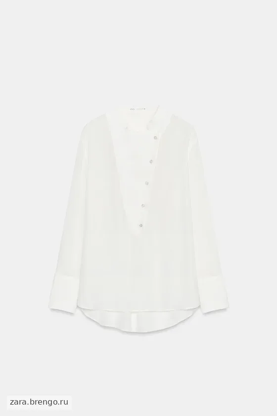 РУБАШКА СВОБОДНОГО КРОЯ С КОКЕТКОЙ — коллекция Zara «ZW»
