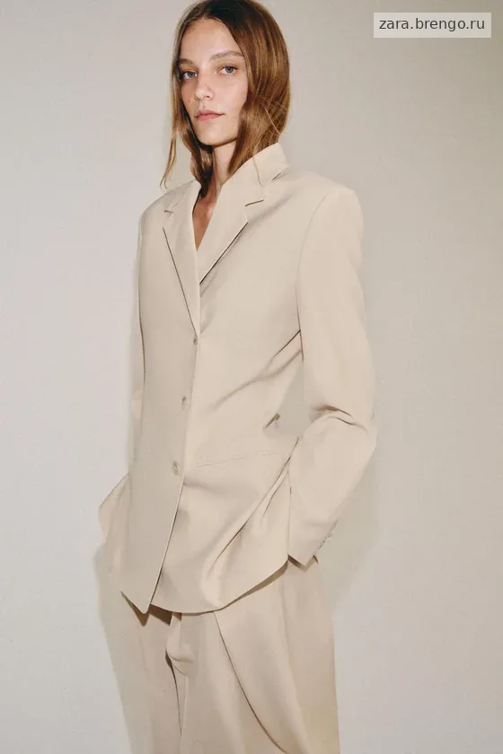 БЛЕЙЗЕР ПРЯМОГО КРОЯ ИЗ ШЕРСТИ — коллекция Zara «ZW» лимитированная серия