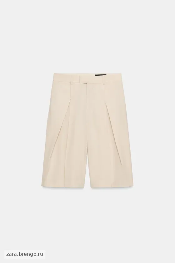 ШОРТЫ С ЗАЩИПАМИ ИЗ ШЕРСТИ — коллекция Zara «ZW» лимитированная серия