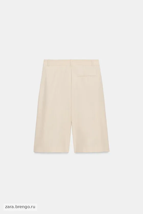 ШОРТЫ С ЗАЩИПАМИ ИЗ ШЕРСТИ — коллекция Zara «ZW» лимитированная серия