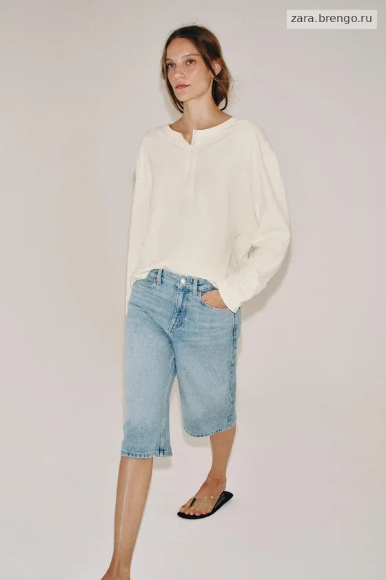 ДЖИНСОВЫЕ ШОРТЫ БЕРМУДЫ СО СРЕДНЕЙ ПОСАДКОЙ — коллекция Zara «ZW»