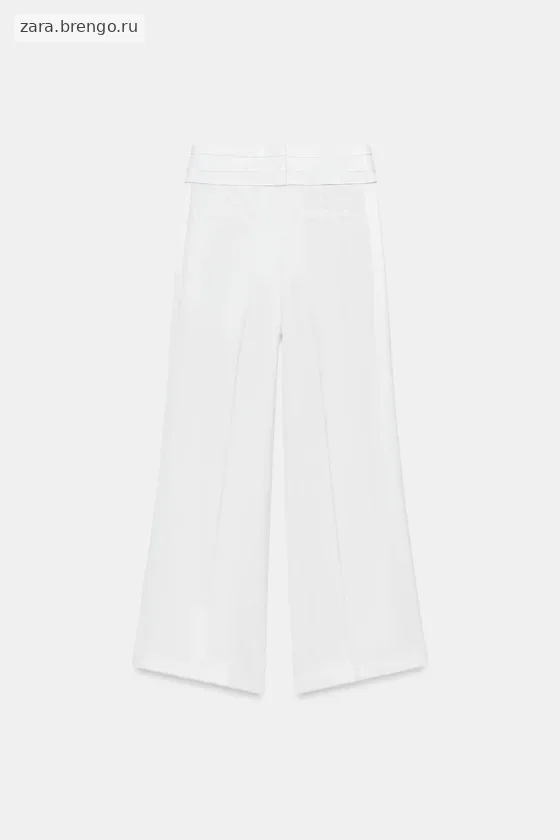 БРЮКИ ИЗ СМЕСОВОГО ЛЬНА С ПОЯСОМ-КОРСЕТОМ — коллекция Zara «ZW»