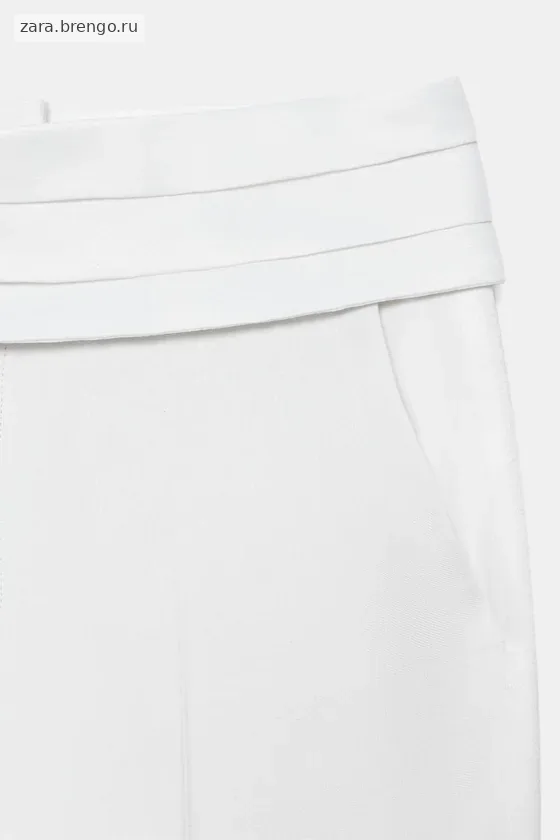БРЮКИ ИЗ СМЕСОВОГО ЛЬНА С ПОЯСОМ-КОРСЕТОМ — коллекция Zara «ZW»