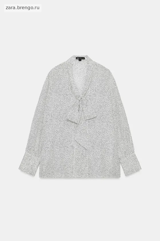 РУБАШКА В ГОРОШЕК С ЗАВЯЗКАМИ — коллекция Zara «ZW»