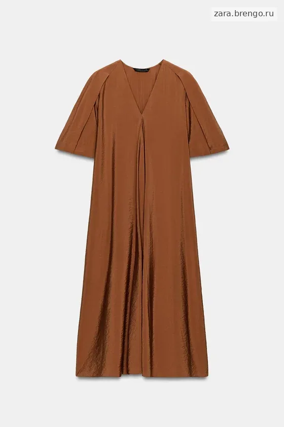 ПЛАТЬЕ МИДИ ИЗ РЕЛЬЕФНОЙ ТКАНИ — коллекция Zara «ZW» лимитированная серия
