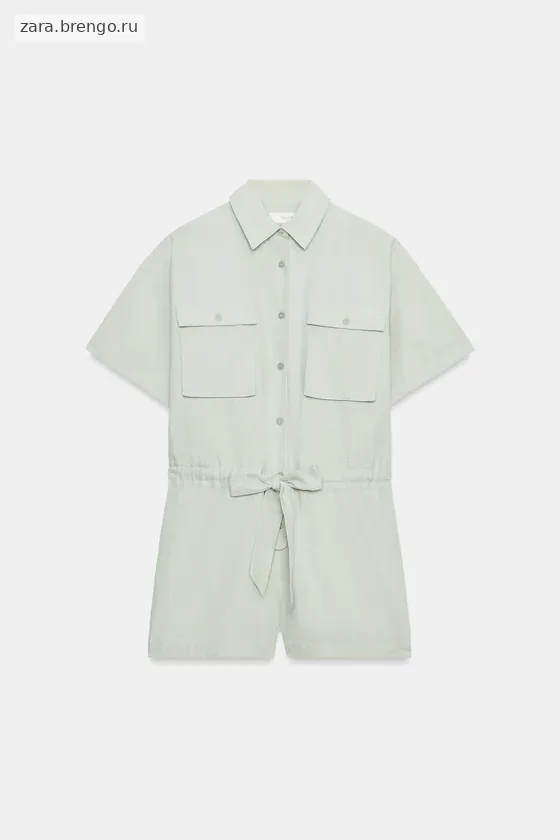 КОМБИНЕЗОН-РУБАШКА С ПОЯСОМ — коллекция Zara «ZW»