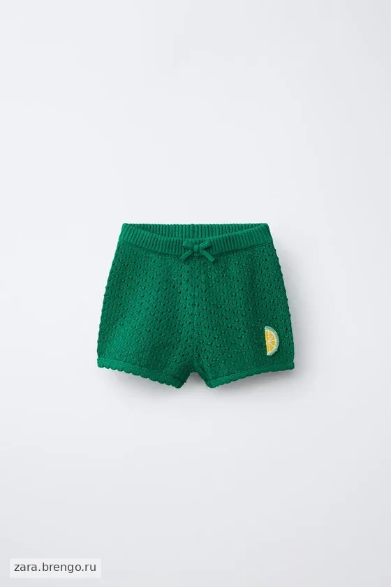 ТРИКОТАЖНЫЕ ШОРТЫ CASA LAWA X ZARA KIDS С ЛИМОНОМ