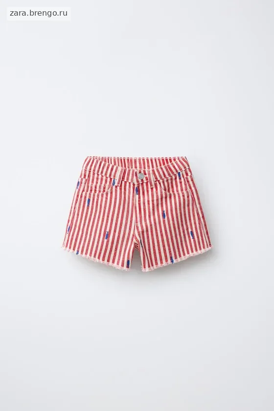 БЕРМУДЫ TS FIT ИЗ САРЖИ С ВЫШИВКОЙ РЫБОК CASA LAWA X ZARA KIDS