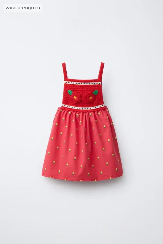 ПЛАТЬЕ С ВЫШИВКОЙ И ЦВЕТОЧНЫМИ ДЕТАЛЯМИ — CASA LAWA X ZARA KIDS