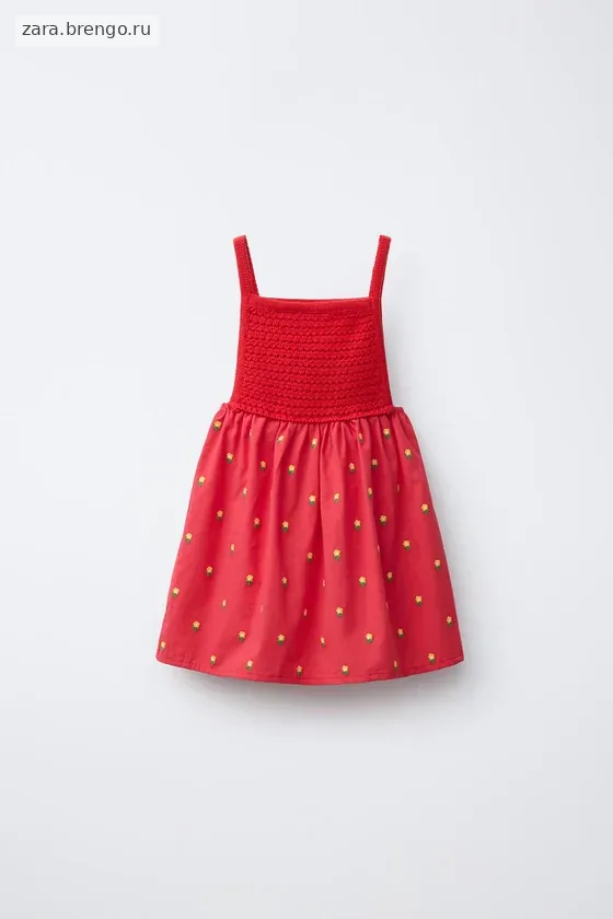 ПЛАТЬЕ С ВЫШИВКОЙ И ЦВЕТОЧНЫМИ ДЕТАЛЯМИ — CASA LAWA X ZARA KIDS