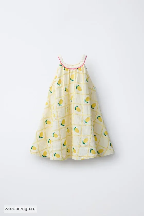 ПЛАТЬЕ С ВЫШИВКОЙ В ВИДЕ ЛИМОНОВ — CASA LAWA X ZARA KIDS