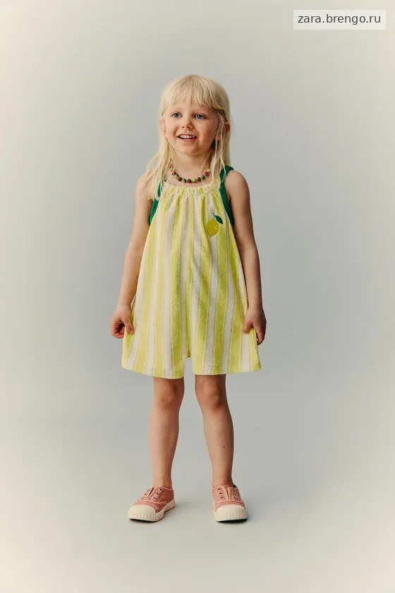 ПЛАТЬЕ С ВЫШИВКОЙ В ВИДЕ ЛИМОНОВ — CASA LAWA X ZARA KIDS