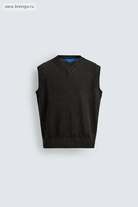 ВЯЗАНЫЙ ЖИЛЕТ ИЗ 100% ЛЬНА Zara «Aaron Levine»