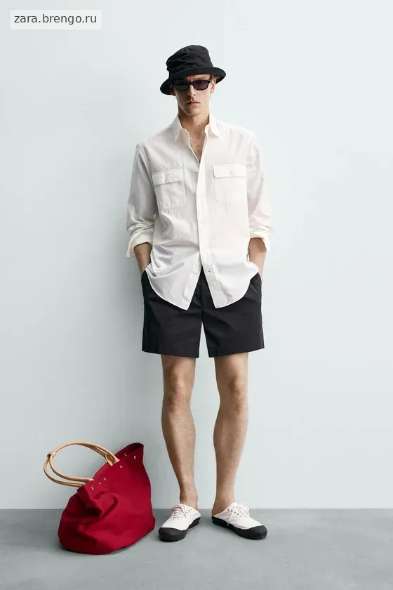 РУБАШКА СВОБОДНОГО КРОЯ С КАРМАНАМИ Zara «Aaron Levine»