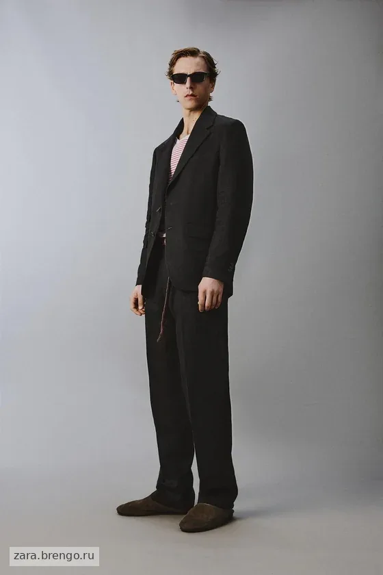 КОСТЮМНЫЙ ПИДЖАК ИЗ 100% ЛЬНЯНОГО ТВИЛА Zara «Aaron Levine»