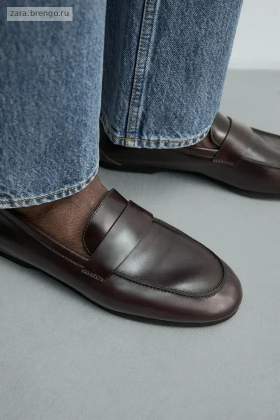ЛОФЕРЫ ИЗ КОЖИ С ПЛАНКОЙ И ПОДОШВОЙ Vibram® Zara «Aaron Levine»