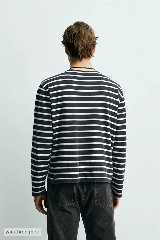 ФУТБОЛКА ЖАККАРД В ПОЛОСКУ Zara «Aaron Levine»