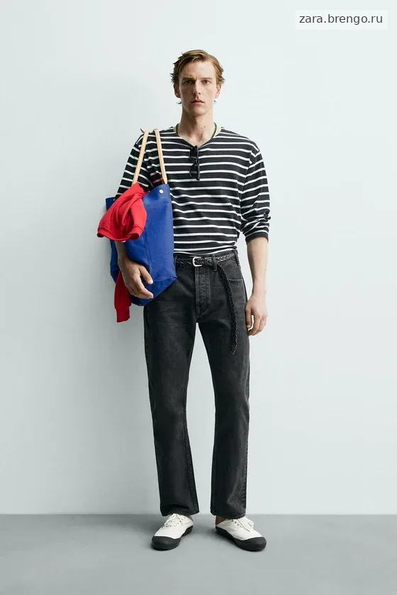 ФУТБОЛКА ЖАККАРД В ПОЛОСКУ Zara «Aaron Levine»