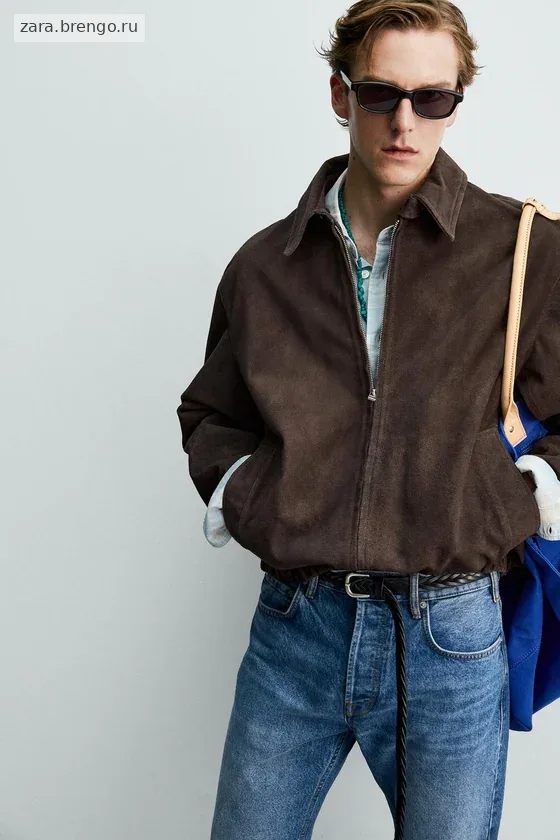 ЗАМШЕВАЯ КУРТКА стандартной посадки Zara «Aaron Levine»