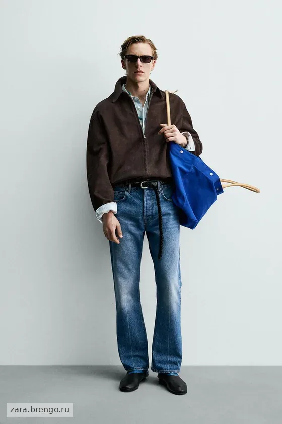 ЗАМШЕВАЯ КУРТКА стандартной посадки Zara «Aaron Levine»