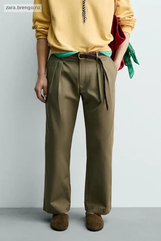 БРЮКИ ЧИНОС СО СКЛАДКАМИ Zara «Aaron Levine»