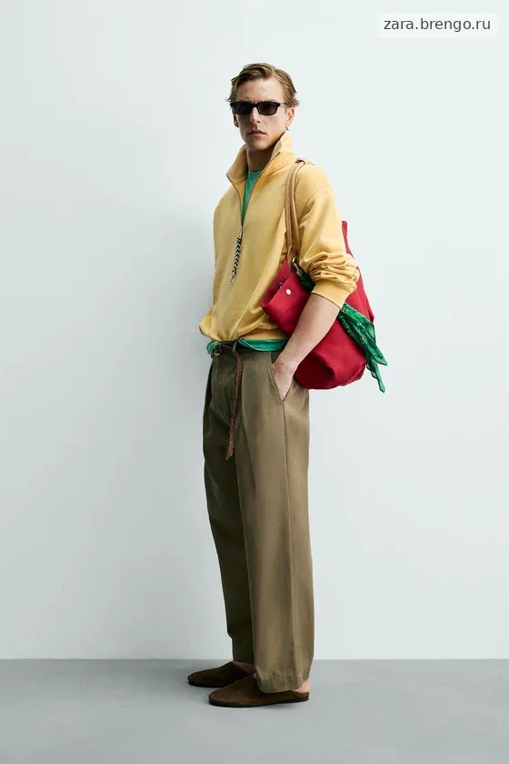 БРЮКИ ЧИНОС СО СКЛАДКАМИ Zara «Aaron Levine»