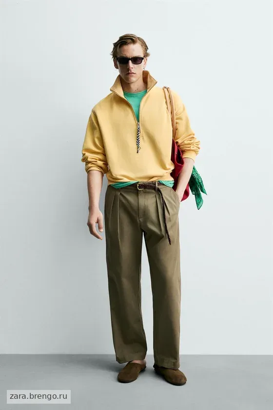 БРЮКИ ЧИНОС СО СКЛАДКАМИ Zara «Aaron Levine»