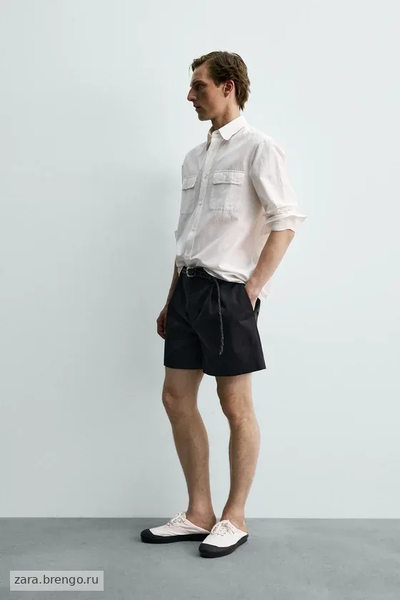 КОРОТКИЕ ШОРТЫ С ЗАЩИПАМИ Zara «Aaron Levine»