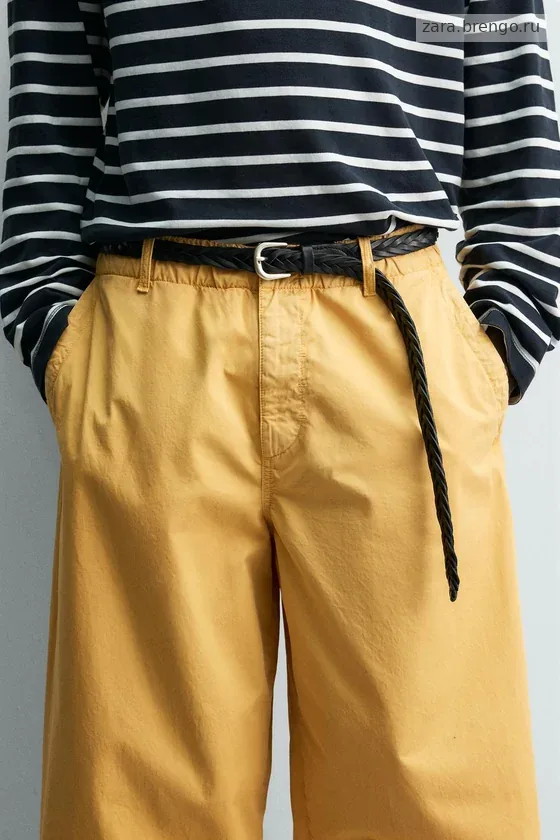 ПЛЕТЕНЫЙ КОЖАНЫЙ РЕМЕНЬ Zara «Aaron Levine»