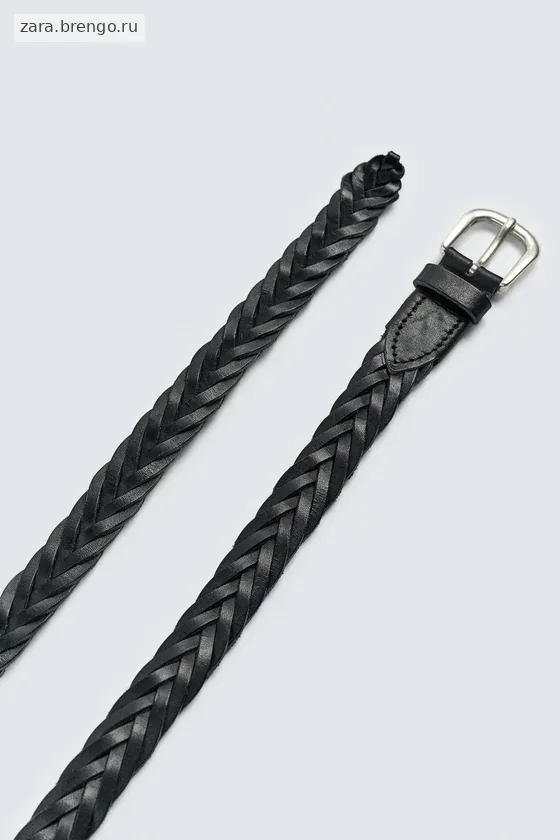 ПЛЕТЕНЫЙ КОЖАНЫЙ РЕМЕНЬ Zara «Aaron Levine»