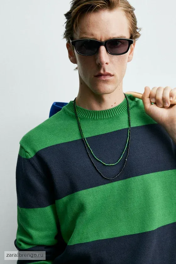 ЖАККАРДОВЫЙ СВИТЕР В ПОЛОСКУ Zara «Aaron Levine»