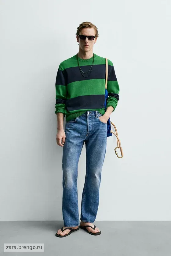 ЖАККАРДОВЫЙ СВИТЕР В ПОЛОСКУ Zara «Aaron Levine»