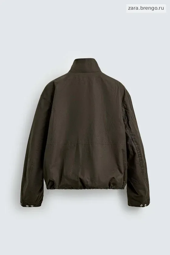 УКОРОЧЕННАЯ КУРТКА Zara «Aaron Levine» С ЭФФЕКТОМ ВОЩЕНОЙ ТКАНИ